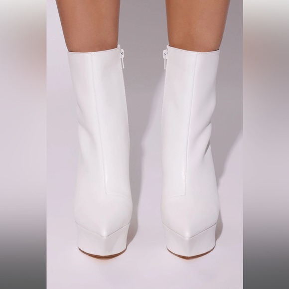 Reign Platform Booties - White - Picture 2 of 5